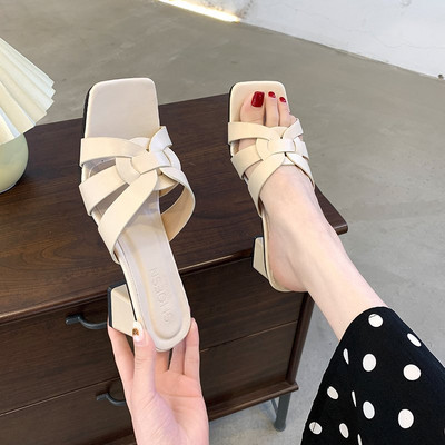 Γυναικείες casual παντόφλες με τακούνι σε τέσσερα χρώματα