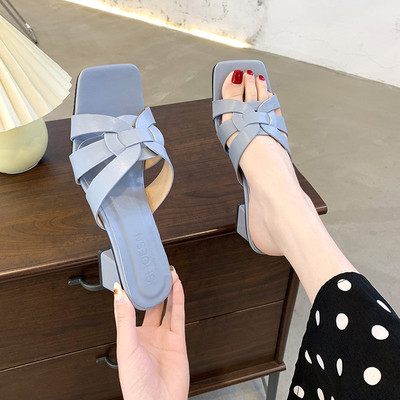 Γυναικείες casual παντόφλες με τακούνι σε τέσσερα χρώματα