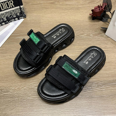 Casual παντόφλες με τραχιά σόλα και velcro