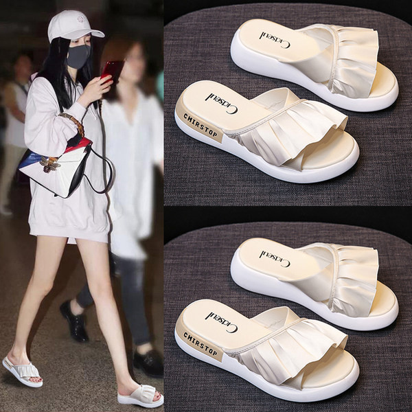 Papuci casual dama cu bretele textile si bucle