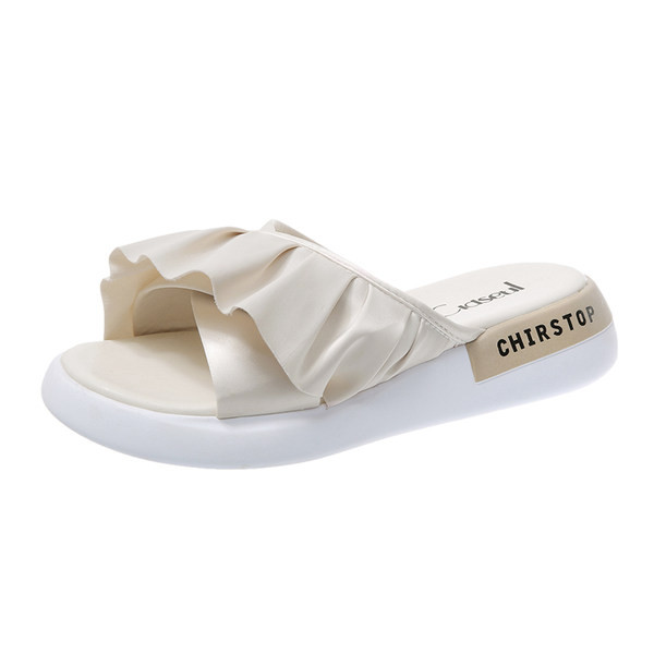 Papuci casual dama cu bretele textile si bucle