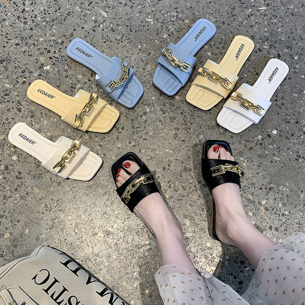 Papuci casual dama din imitatie de piele cu decor metalic