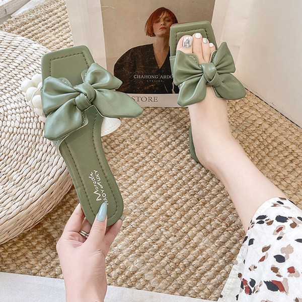 Papuci casual din piele, cu talpă plată și panglică din piele ecologică