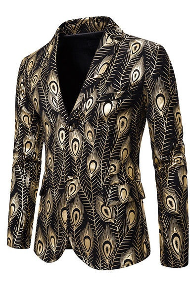 Ανδρικό κομψό σακάκι σλιμ σχέδιο