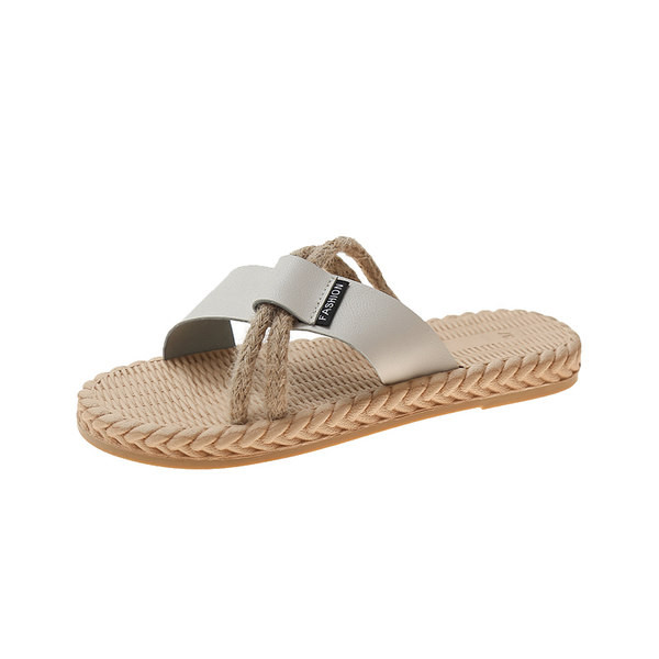 Papuci casual dama cu talpa plata - potriviti pentru plaja