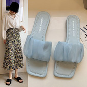 Papuci patrati de dama cu talpa plate