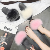 Model nou de papuci dama cu puf - in mai multe culori