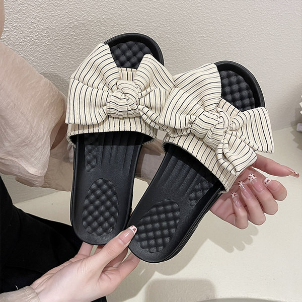 Papuci casual dama cu panglica - in trei culori