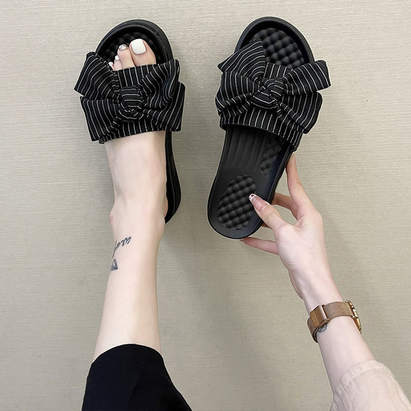 Papuci casual dama cu panglica - in trei culori