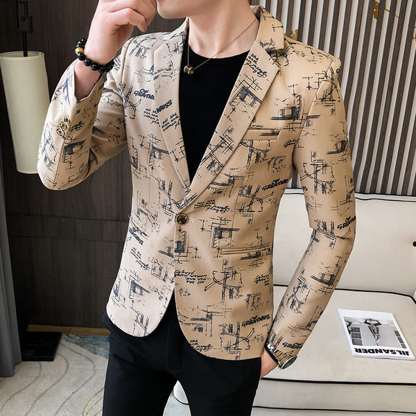 Μοντέρνο ανδρικό σακάκι σλιμ  μοντέλο με κουμπί