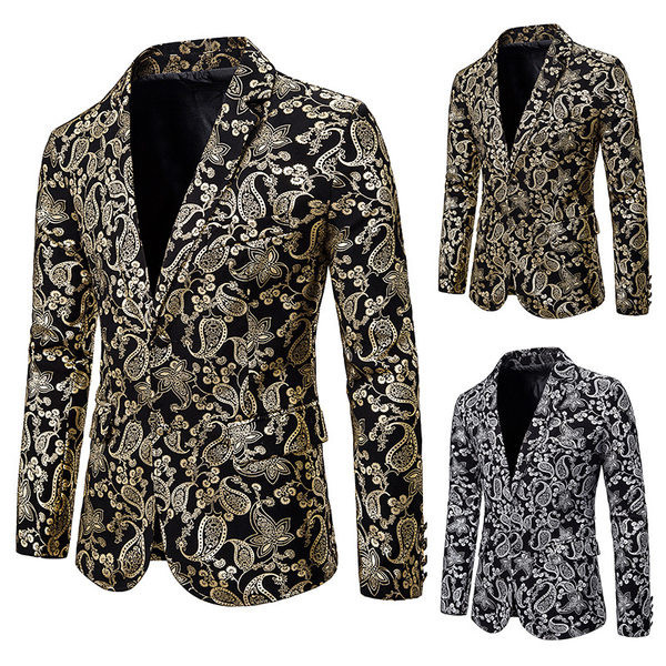 Jachetă bărbătească elegantă cu model și nasturi