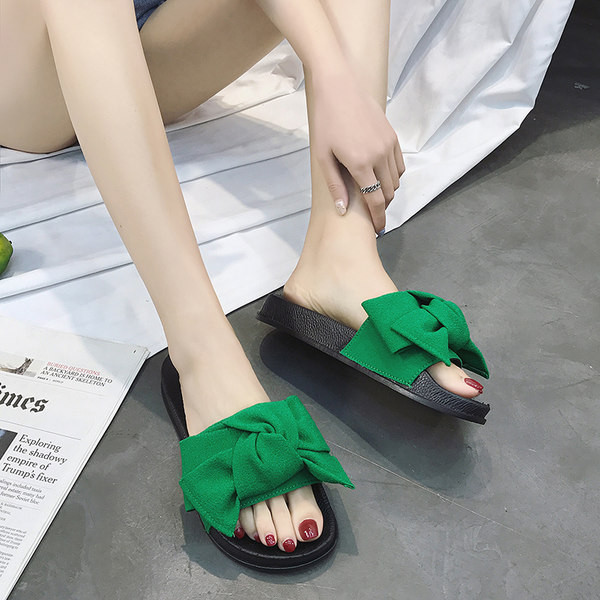 Papuci casual dama cu panglica si talpa plata in mai multe culori