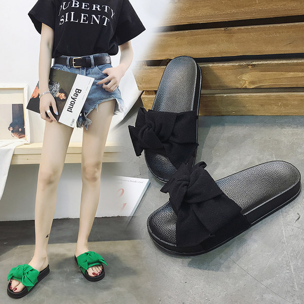 Papuci casual dama cu panglica si talpa plata in mai multe culori