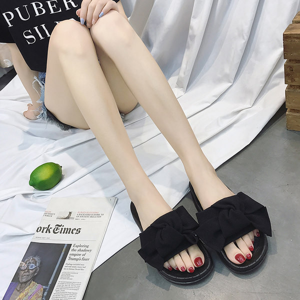 Papuci casual dama cu panglica si talpa plata in mai multe culori