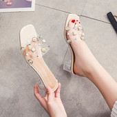 Papuci de dama actuali cu pietre si perle