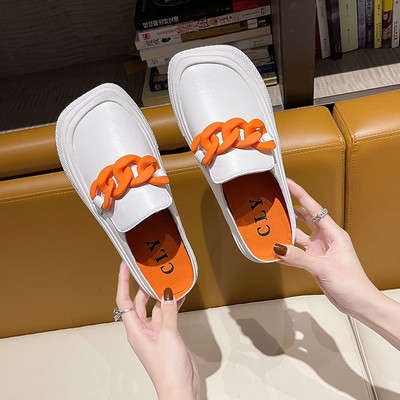 Papuci de dama cu catarama colorata in trei culori