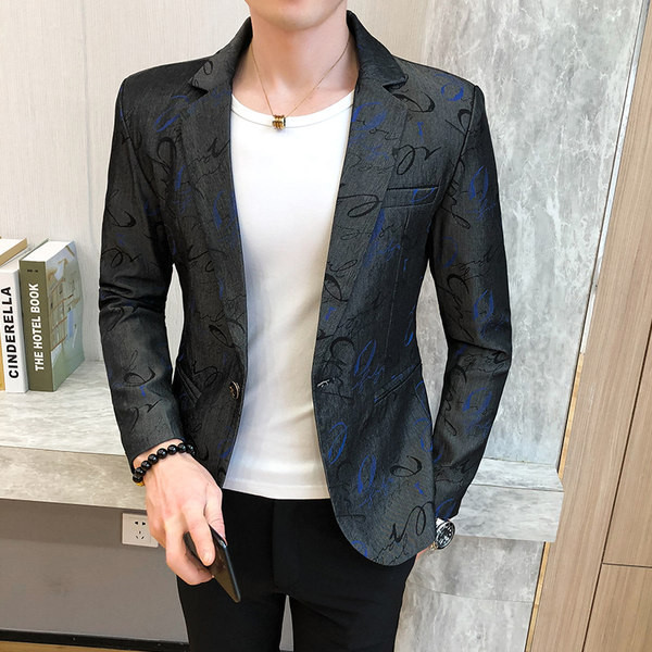 Jachetă elegantă pentru bărbați, cu model îmbrăcat cu nasture
