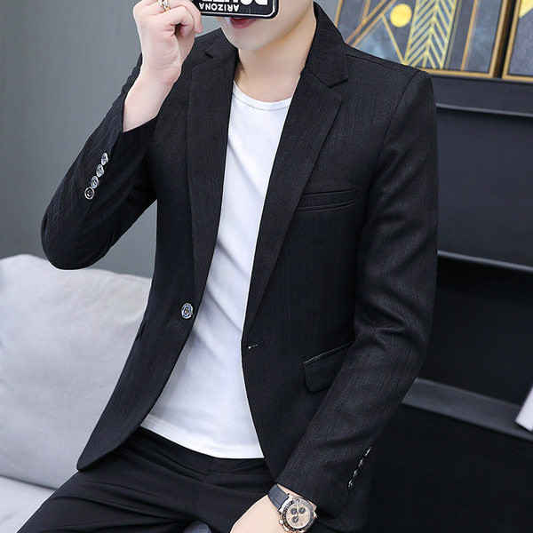 Jachetă topică pentru bărbați, model uni, cu nasturi