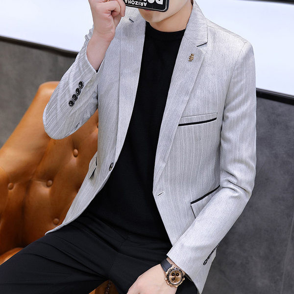 Jachetă topică pentru bărbați, model uni, cu nasturi