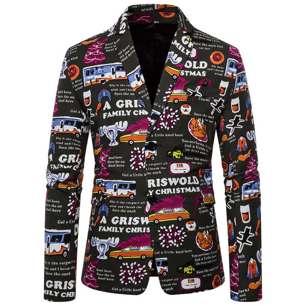 Ανδρικό μοντέρνο μπουφάν προσαρμοσμένο μοντέλου με τύπωμα