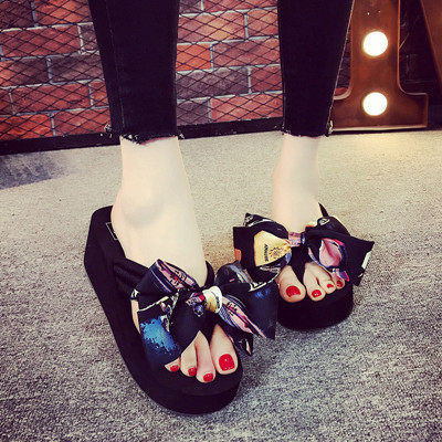 Papuci de dama cu talpa plata si panglica colorata