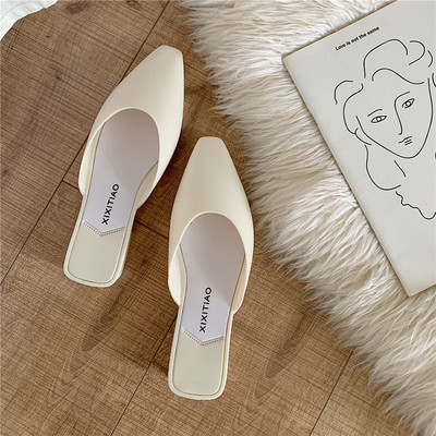 Papuci eleganti de dama din piele ecologica - model curat