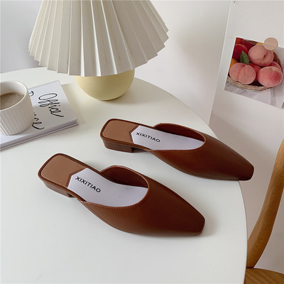 Papuci eleganti de dama din piele ecologica - model curat