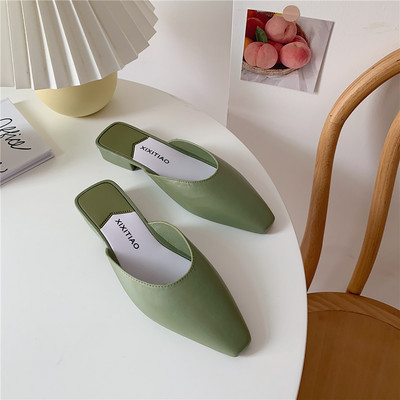 Papuci eleganti de dama din piele ecologica - model curat