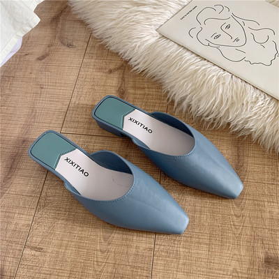 Papuci eleganti de dama din piele ecologica - model curat