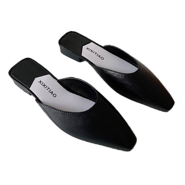 Papuci eleganti de dama din piele ecologica - model curat