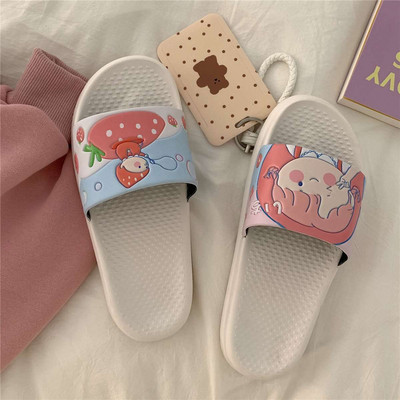 Papuci de dama antiderapanti cu aplicatie