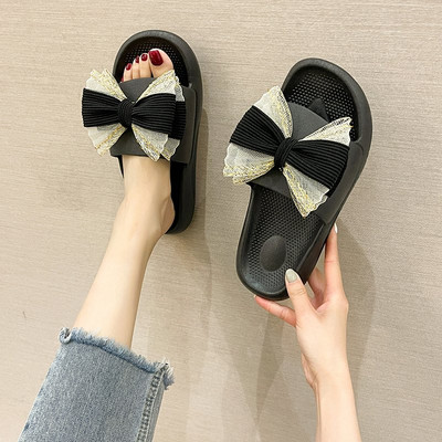 Γυναικείες casual παντόφλες με κορδέλες σε τρία χρώματα