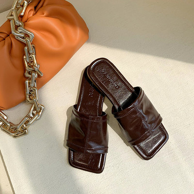 Νέο μοντέλο έκο δερμάτινες παντόφλες κλασικό μοντέλο