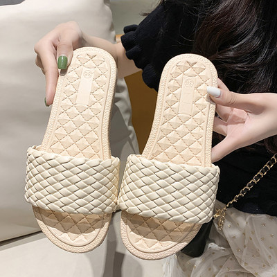 Papuci casual dama cu talpa plata - din piele ecologica