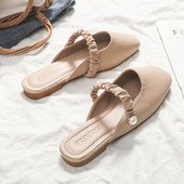 Jauna modeļa slēgtas čības ar ievilktu daļu un pērli