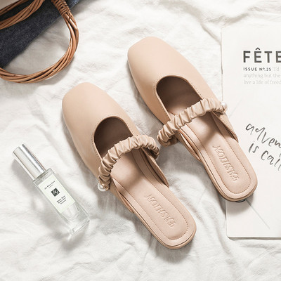 Jauna modeļa slēgtas čības ar ievilktu daļu un pērli