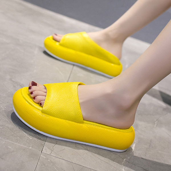 Papuci de vara cu platforma model simplu