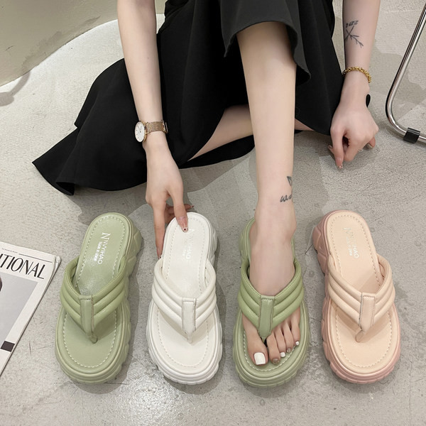 Flip-flops de damă casual între degete, cu talpă aspră