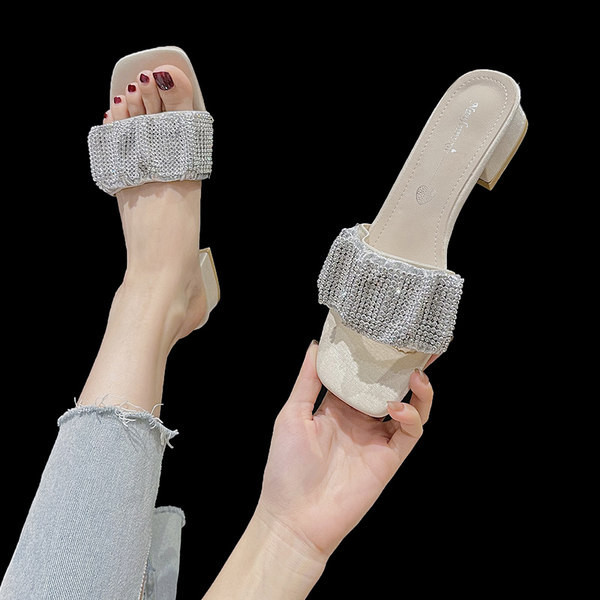 Model nou de papuci casual dama cu pietre in patru culori