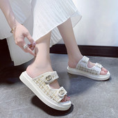 Papuci textile dama cu velcro