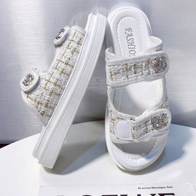 Papuci textile dama cu velcro