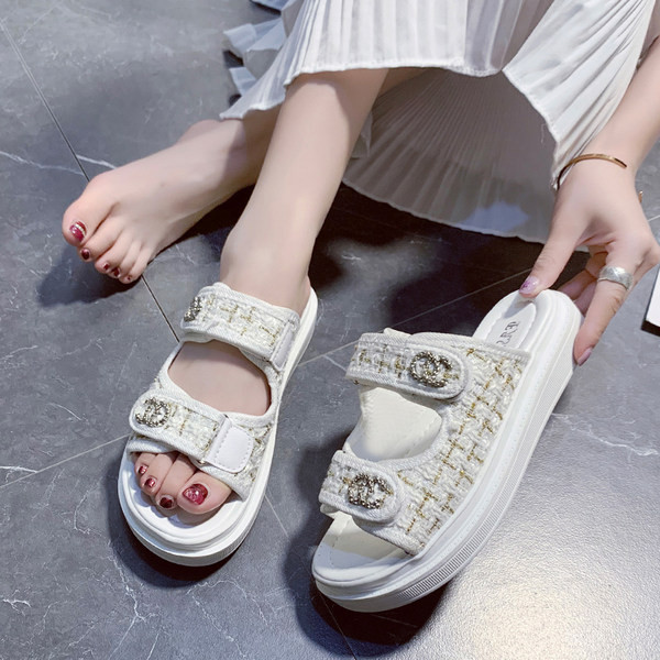 Papuci textile dama cu velcro