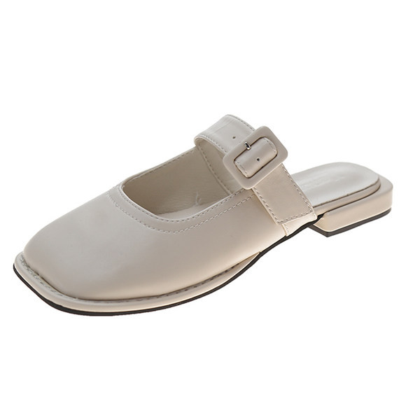 Νέο μοντέλο κλειστές παντόφλες από οικολογικό δέρμα με αγκράφα