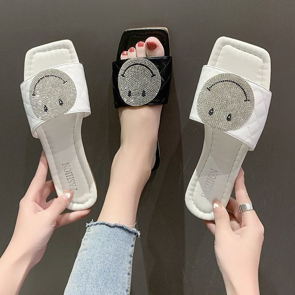 Papuci patrati dama cu pietre