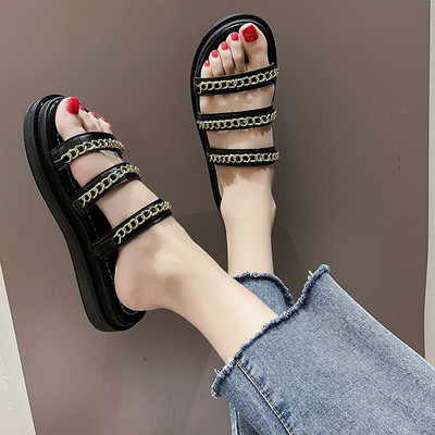 Papuci dama cu decor metalic in patru culori