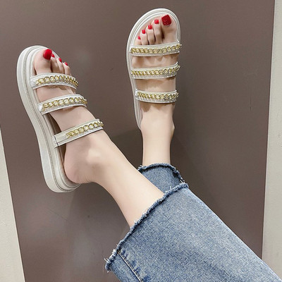 Papuci dama cu decor metalic in patru culori