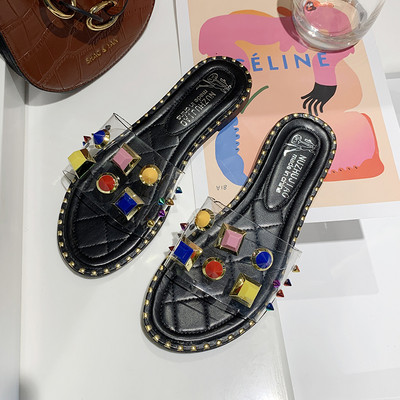 Papuci moderni de dama cu curea din silicon