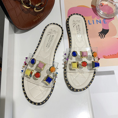 Papuci moderni de dama cu curea din silicon