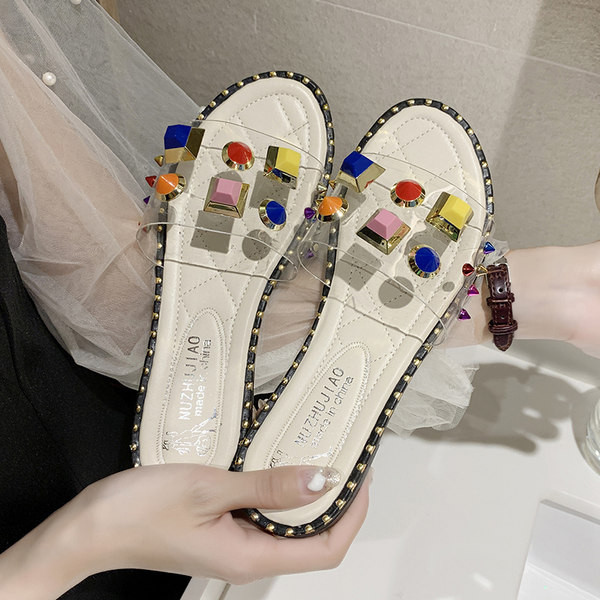 Papuci moderni de dama cu curea din silicon