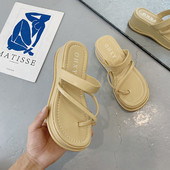 Papuci de dama cu bretele in doua culori